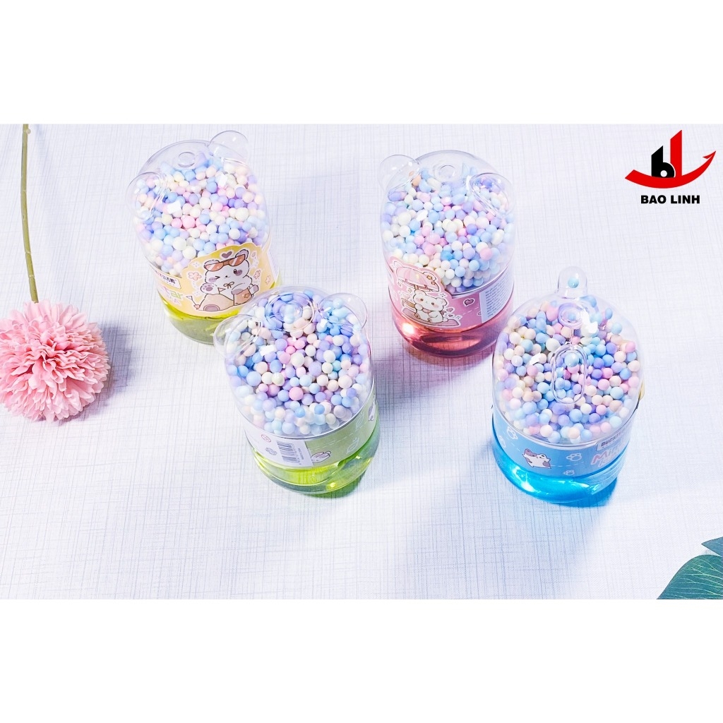 Slime sắc màu DUCKEY. Slime XJY-9952 - Nhiều màu để lựa chọn - Tặng kèm đồ chơi - Thiết kế 2 ngăn chứa đựng.