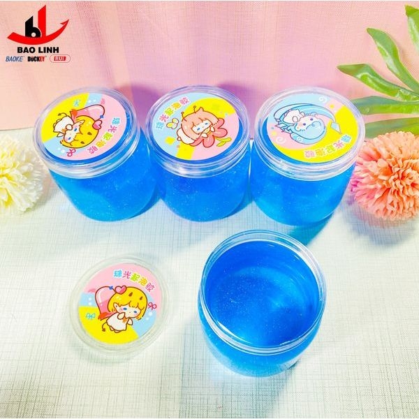 Slime màu nhũ DUCKEY, Slam XJY-9977 màu ánh nhũ xanh tím - Sản xuất theo tiêu chuẩn ISO9000 - An toàn cho người sử dụng.