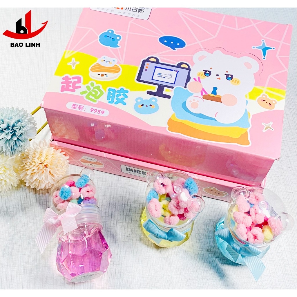 Slime dẻo sắc màu DUCKEY. Slime dẻo XJY-9959 nhiều màu sắc - Đặc biệt tặng kèm dây buộc tóc cho bé.