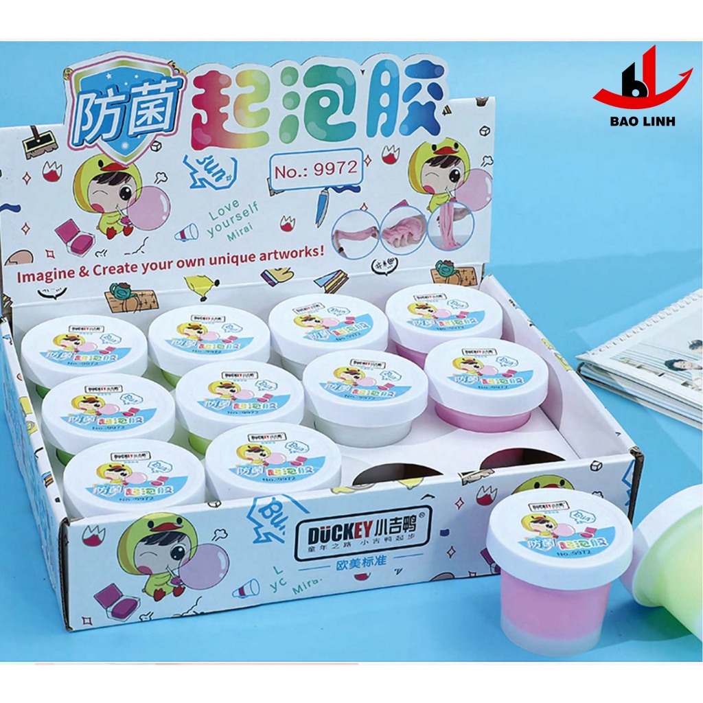 Slime sắc màu DUCKEY. Slime nắp xoáy XJY-9972 nhiều màu sắc - Đa dạng lựa chọn cho bạn.