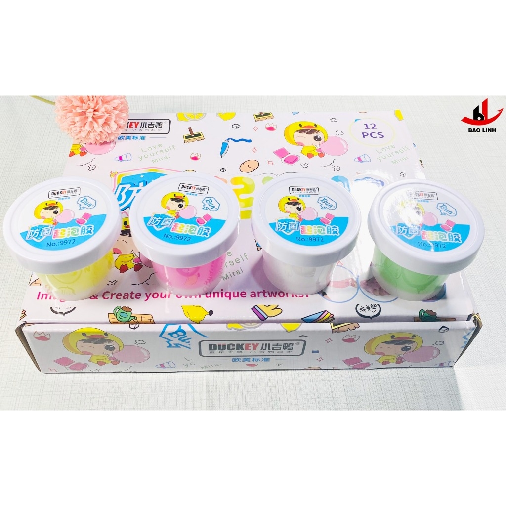 Slime sắc màu DUCKEY. Slime nắp xoáy XJY-9972 nhiều màu sắc - Đa dạng lựa chọn cho bạn.