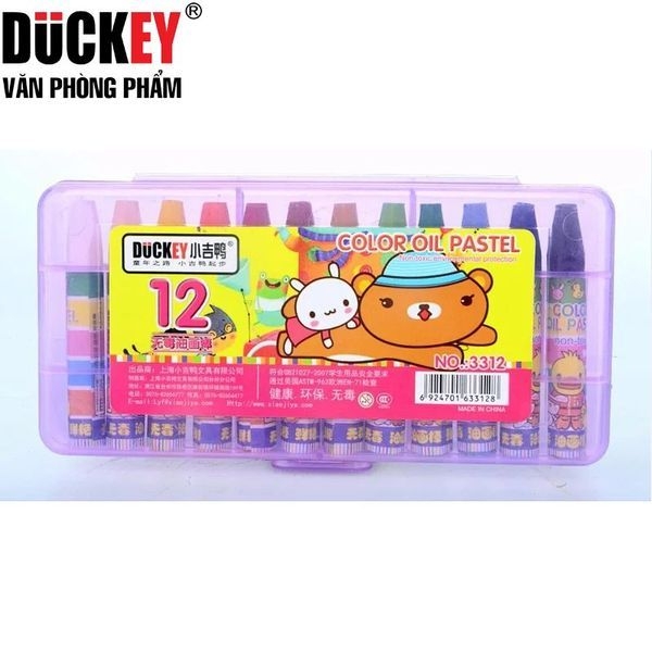 SÁP MÀU DẦU HỘP NHỰA. CHUẨN THƯƠNG HIỆU DUCKEY DÀNH CHO BÉ. MÃ 3312,3324,3336