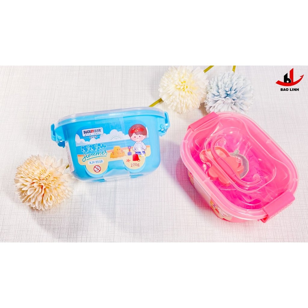 Cát động lực DUCKEY. Bộ cát động lực XJY-9518 có trọng lượng 270g - Tặng kèm khuôn nặn