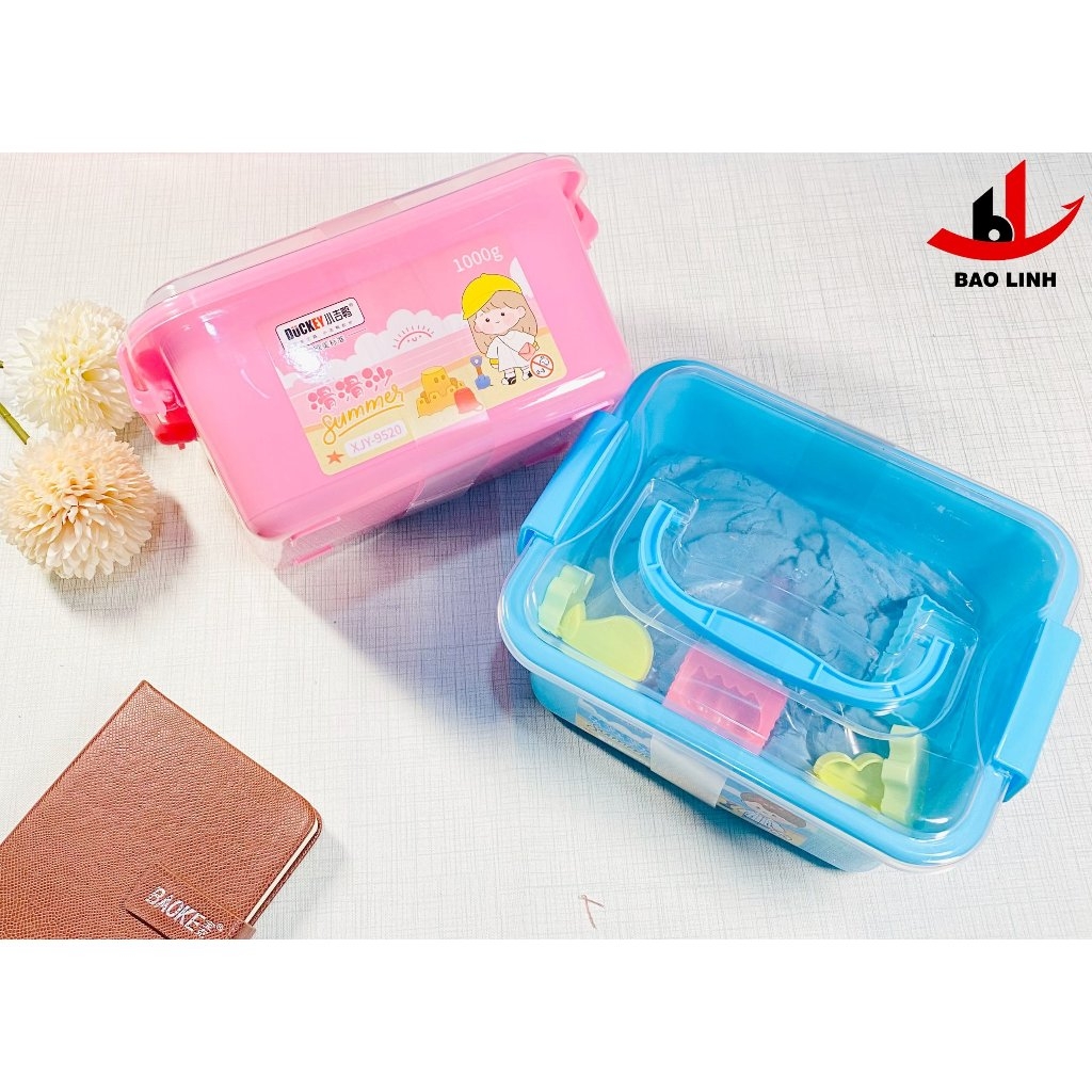 Cát động lực DUCKEY. Bộ sản phẩm XJY-9520 kèm theo khuôn nặn - Trọng lượng 1Kg.
