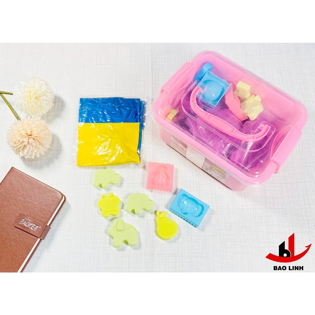 Cát động lực DUCKEY. Bộ sản phẩm XJY-9520 kèm theo khuôn nặn - Trọng lượng 1Kg.