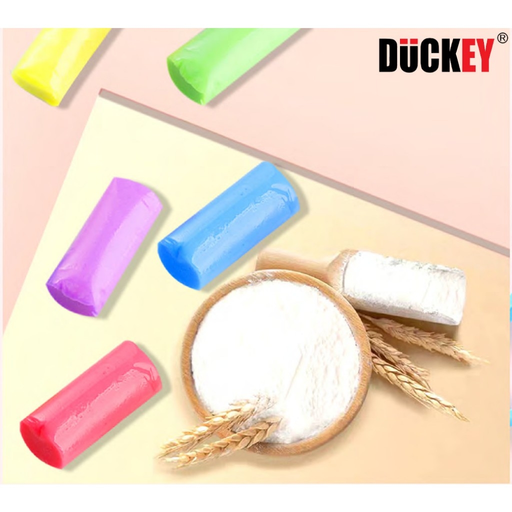 Bộ sản phẩm đất nặn 24 màu DUCKEY. Bộ sản phẩm đất nặn XJY-569 có 24 màu - Có khuôn tặng kèm khi nặn.
