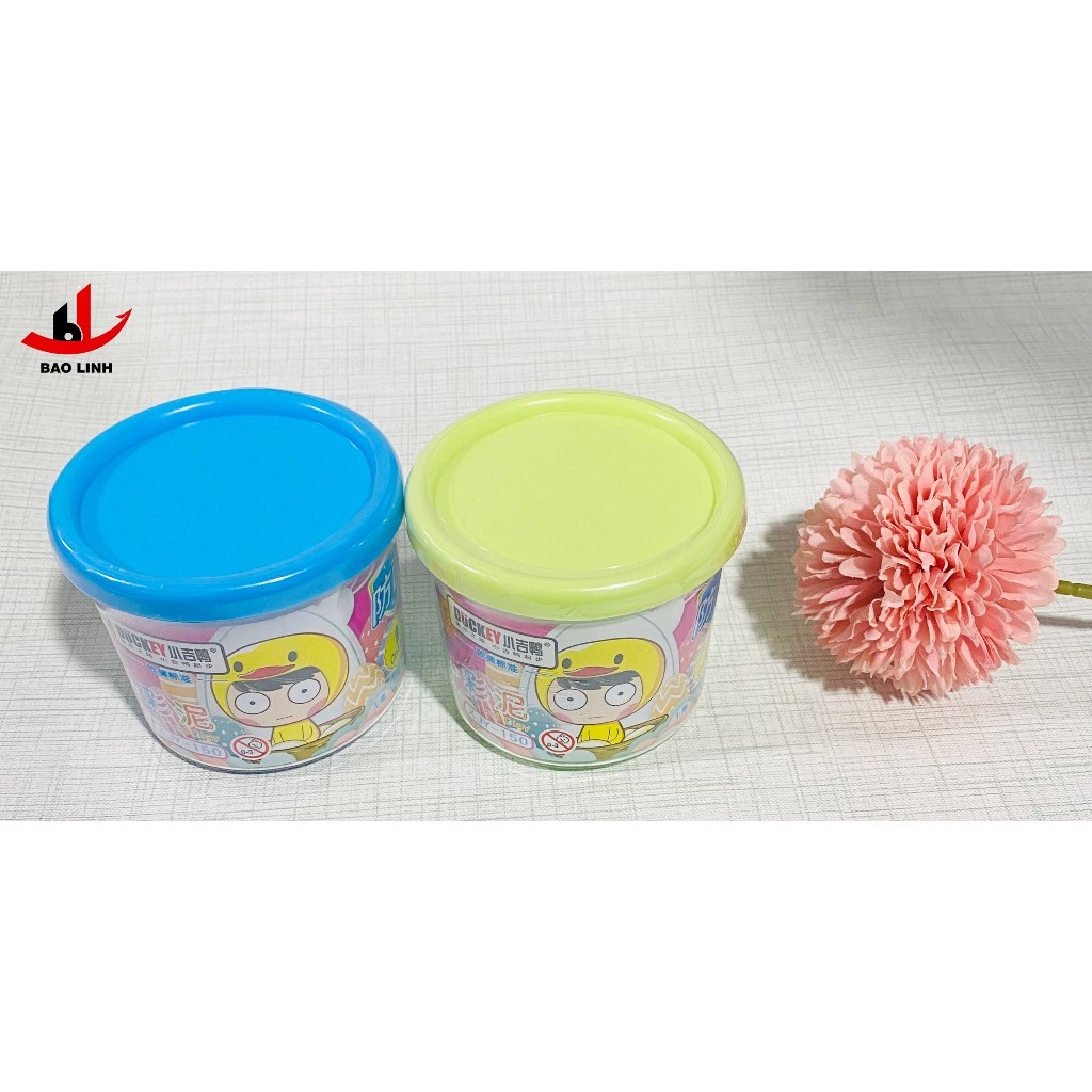 Đất nặn 1 màu  DUCKEY. Đất nặn XJY-150 thiết kế một hộp một màu sắc - Làm từ nguyên liệu bột mì, nước - An toàn cho bé
