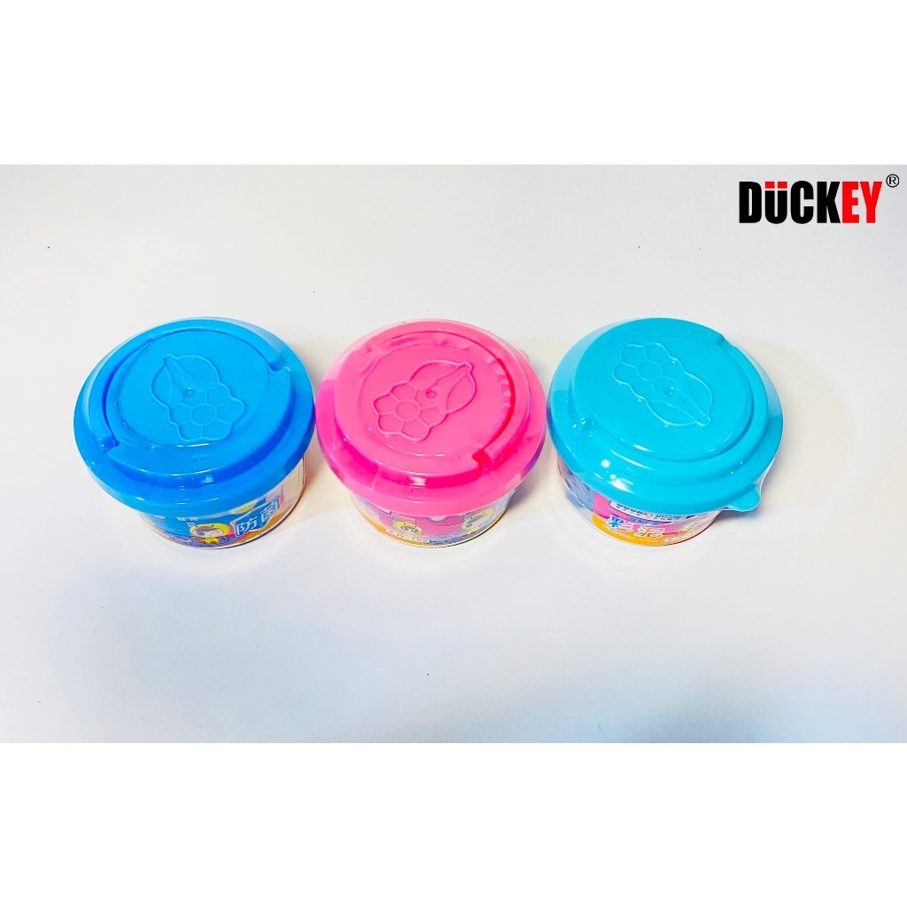 Đất nặn 8 màu DUCKEY. Đất nặn XJY-150 - Làm từ bột mì - An toàn cho người sử dụng.