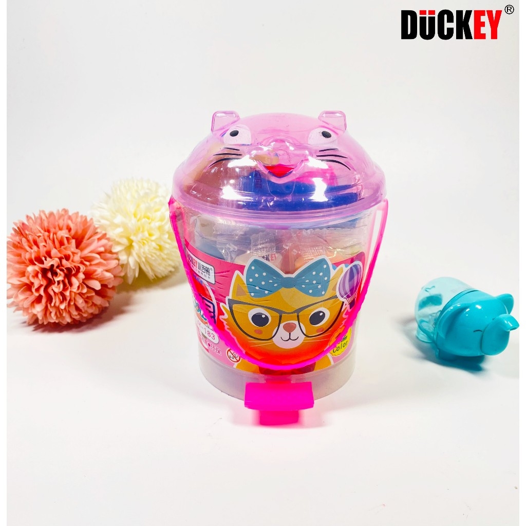 Đất nặn cho bé DUCKEY, Bộ sản phẩm XJY-183 được tặng kèm khuôn - 12 màu sắc - Làm từ bột mì - An toàn cho bé