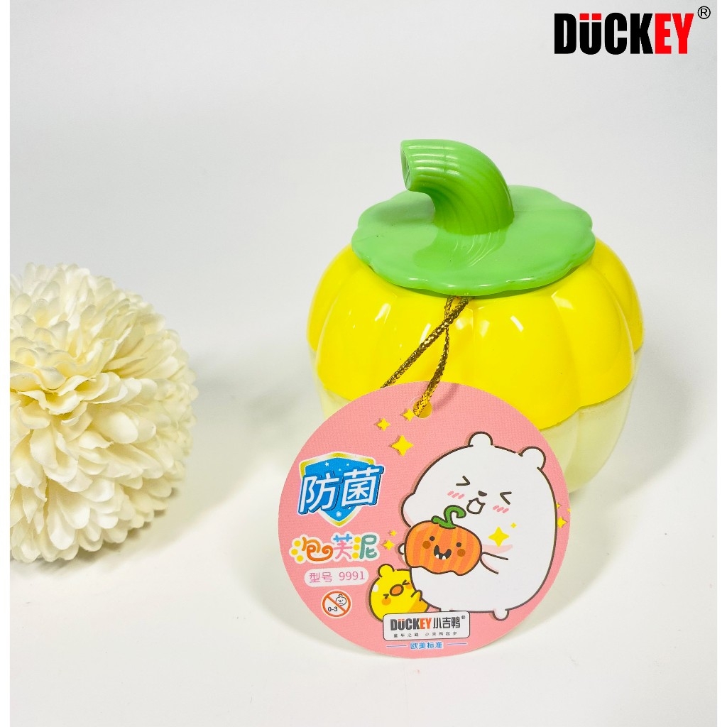 Slime dẻo sắc màu, thương hiệu DUCKEY. Slime XJY-9991, Hình bí ngô siêu cute - An toàn cho người sử dụng