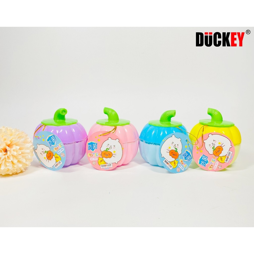 Slime dẻo sắc màu, thương hiệu DUCKEY. Slime XJY-9991, Hình bí ngô siêu cute - An toàn cho người sử dụng