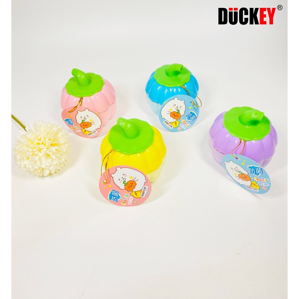 Slime dẻo sắc màu, thương hiệu DUCKEY. Slime XJY-9991, Hình bí ngô siêu cute - An toàn cho người sử dụng