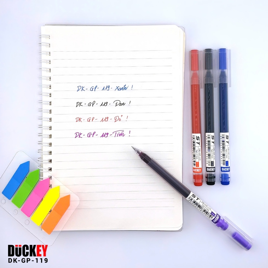 Bút Nước Gel DUCKEY DK-GP-119 0.5mm – Mực Lớn 2000m, Ngòi ST Tiên Tiến, Viết Siêu Trơn