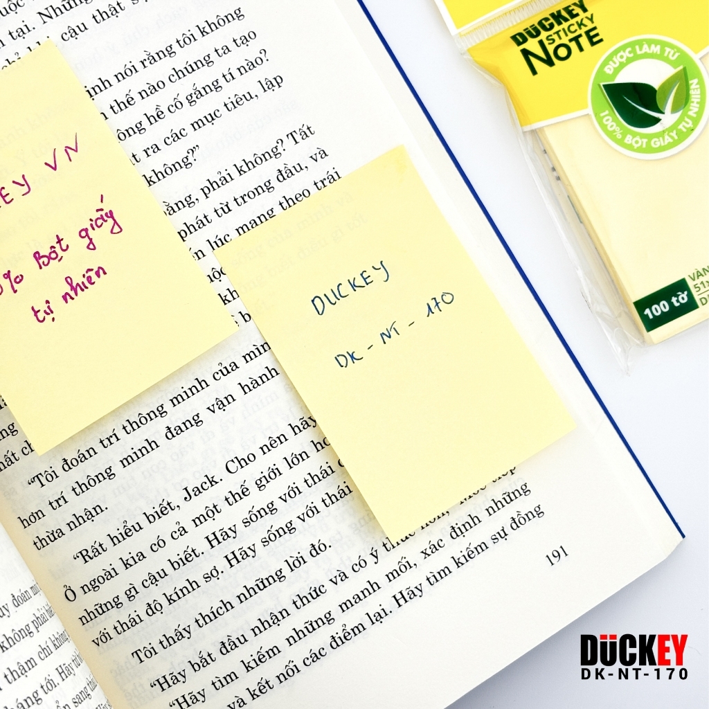 Giấy nhớ 100 tờ màu vàng chất lượng cao DUCKEY NT-170 NT171 NT172 NT173