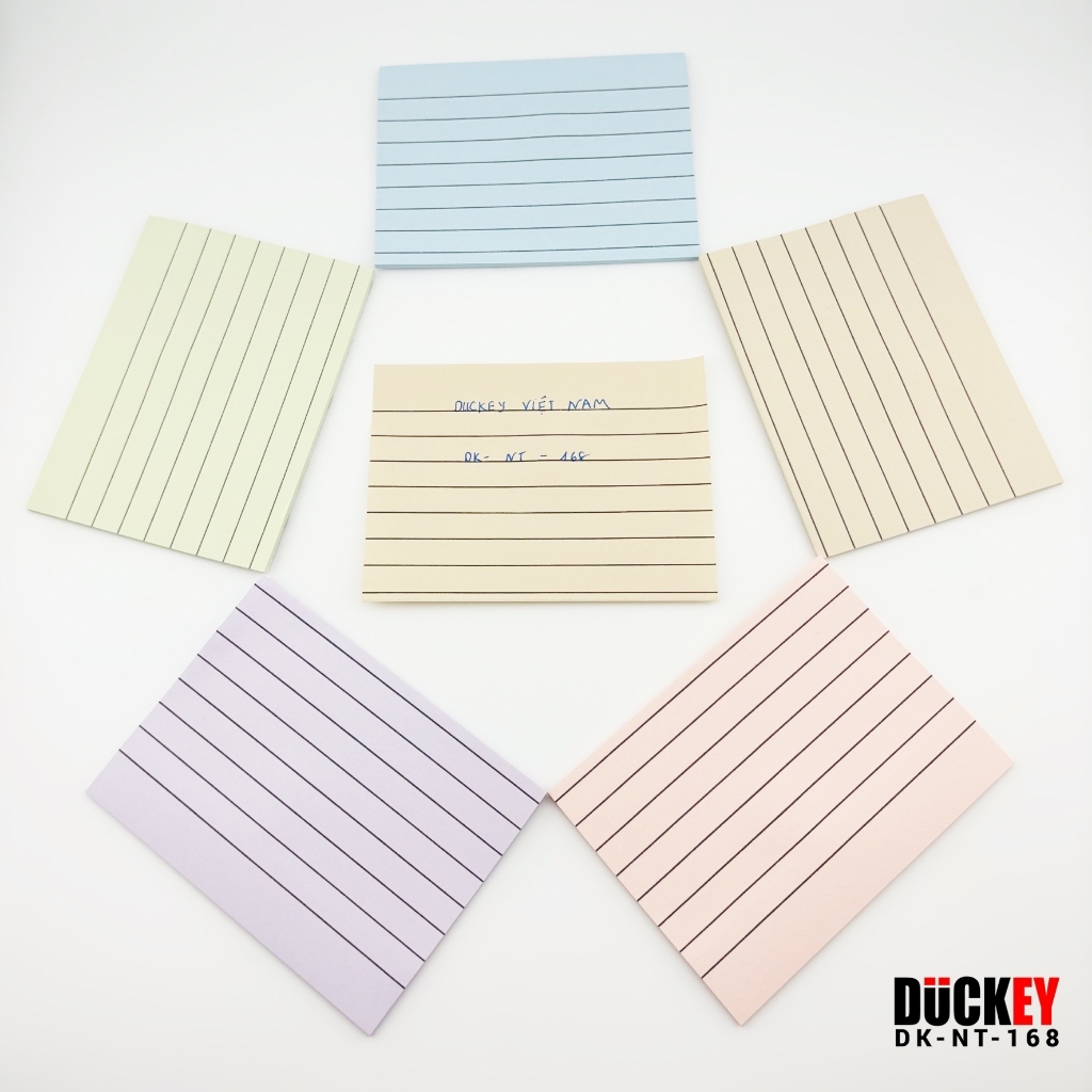 Giấy nhớ nhiều màu dòng kẻ Pastel thương hiệu DUCKEY NT-167 NT168 NT169