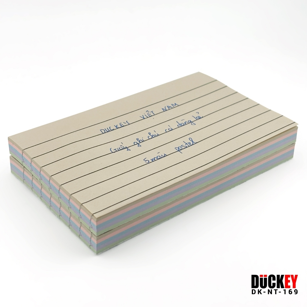 Giấy nhớ nhiều màu dòng kẻ Pastel thương hiệu DUCKEY NT-167 NT168 NT169
