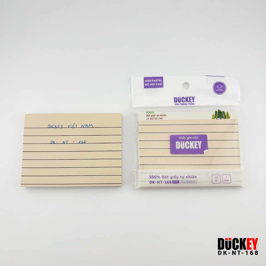 Giấy nhớ nhiều màu dòng kẻ Pastel thương hiệu DUCKEY NT-167 NT168 NT169