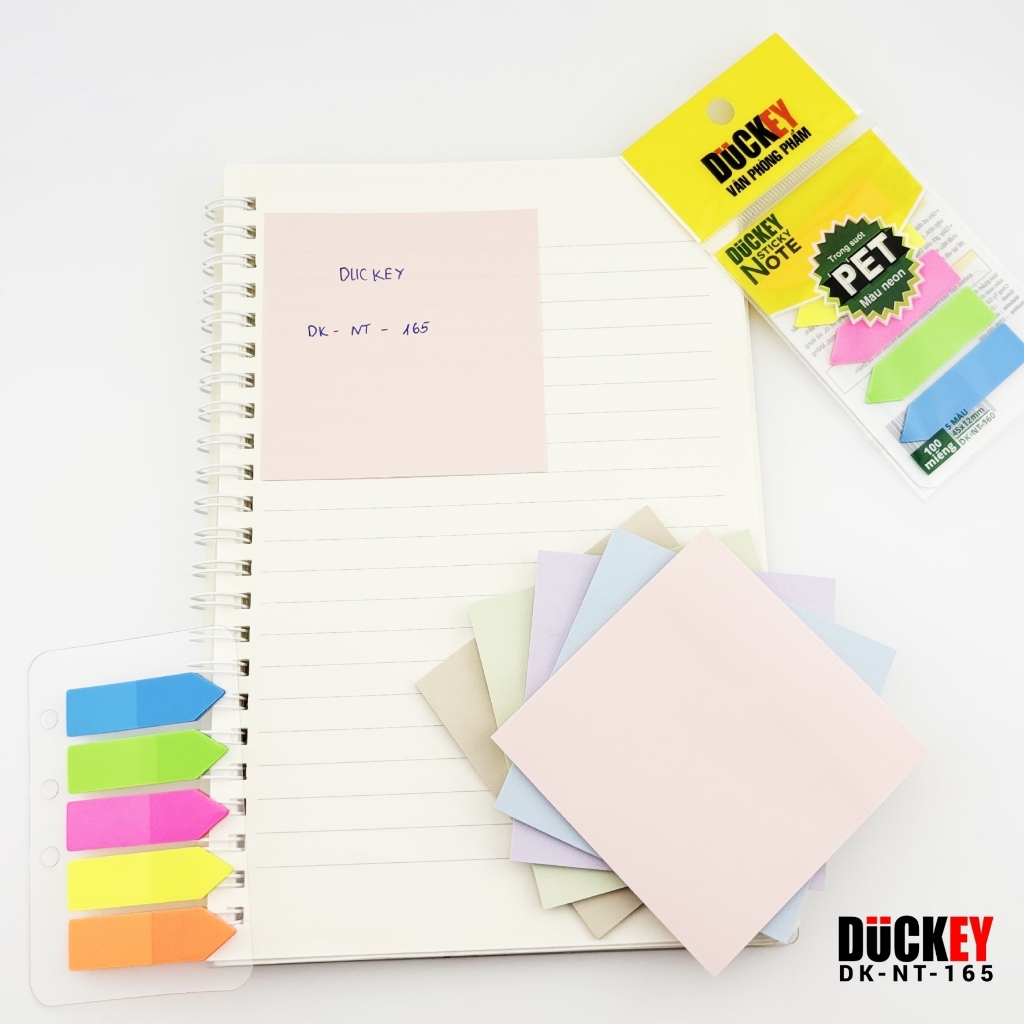 Giấy nhớ nhiều màu Pastel thương hiệu DUCKEY NT-164 NT165 NT166