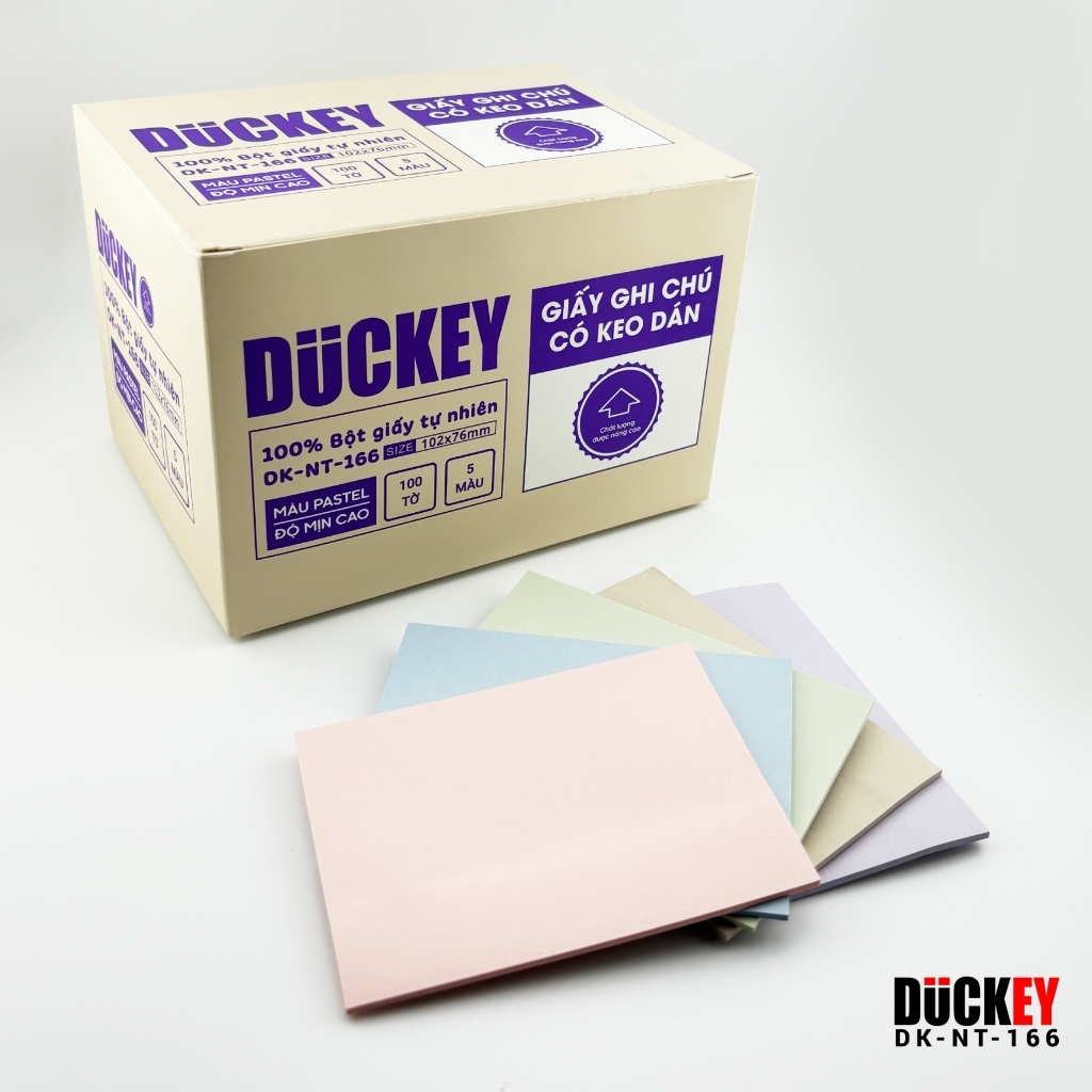 Giấy nhớ nhiều màu Pastel thương hiệu DUCKEY NT-164 NT165 NT166