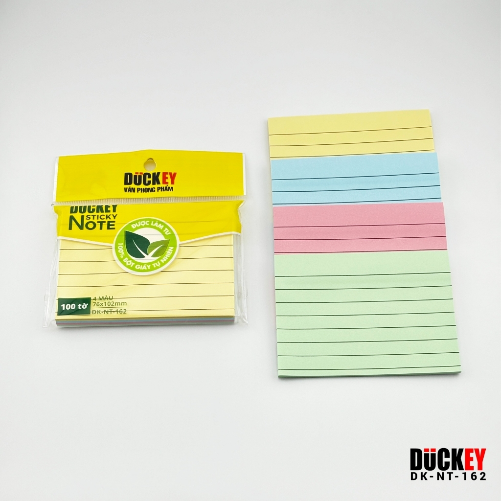 Giấy nhớ dòng kẻ nhiều màu thương hiệu DUCKEY NT-161 NT162 NT163