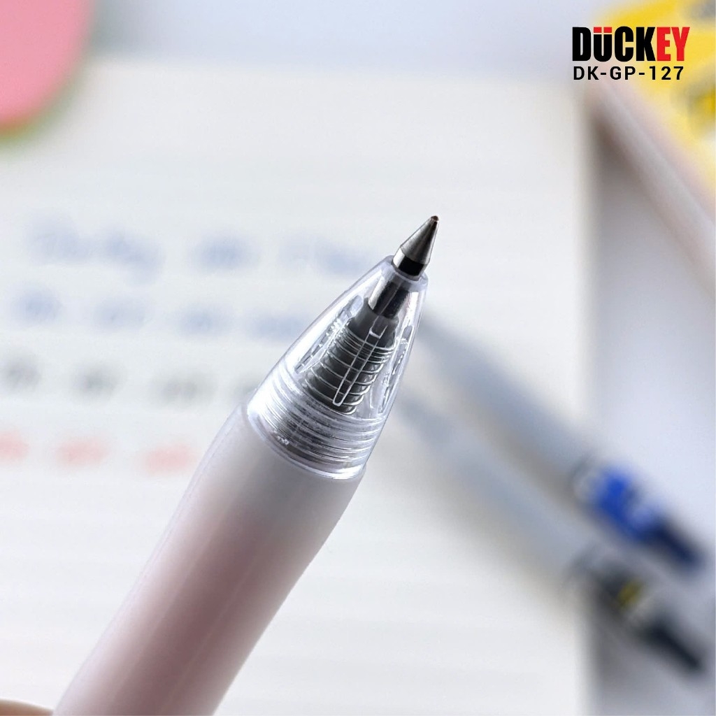 Hộp 12 c bút nước bấm Duckey DK-GP-127 2 đầu bi cao cấp - Thương hiệu Việt Nam