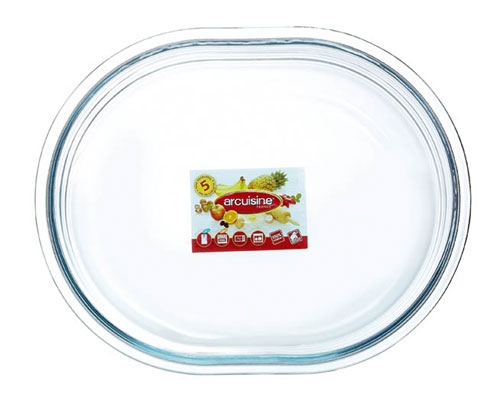Khay thủy tinh vi sóng, lò nướng bầu dục bé 19 x 14 x 4cm sản xuất tại Pháp Arcuisine H-3610