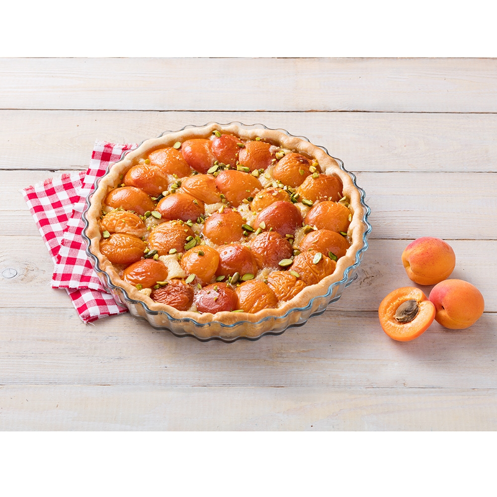 Đĩa thủy tinh vi sóng, lò nướng tròn to 27cm Pháp Arcuisine