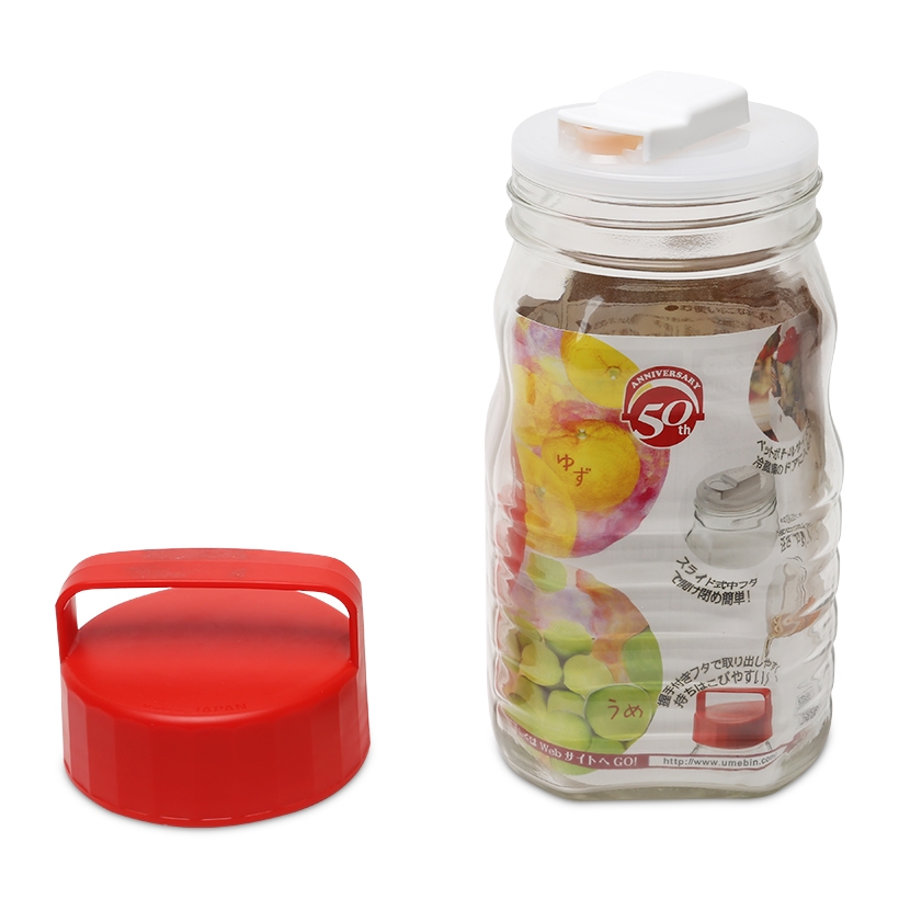 Lọ, bình thủy tinh 1.2L, 2L, 3L, 4L, 5L, 8L ngâm, đựng thực phẩm nắp đỏ 2 lớp Nhật Bản Aderia