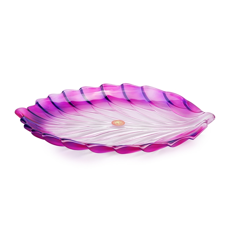 Đĩa thủy tinh màu tím 40,5cm thả hoa, đựng hoa quả Walther-Glas: Barca Violet-1400073
