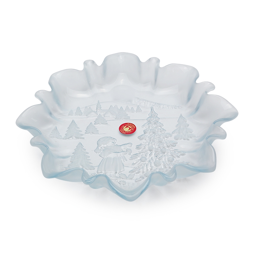 Đĩa hình cô bé trang trí cây thông Noel màu trắng 25cm Walther-Glas: Silent Night Satin-1205022