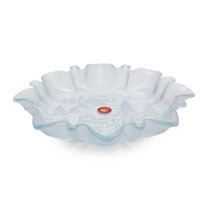 Đĩa hình cô bé trang trí cây thông Noel màu trắng 25cm Walther-Glas: Silent Night Satin-1205022