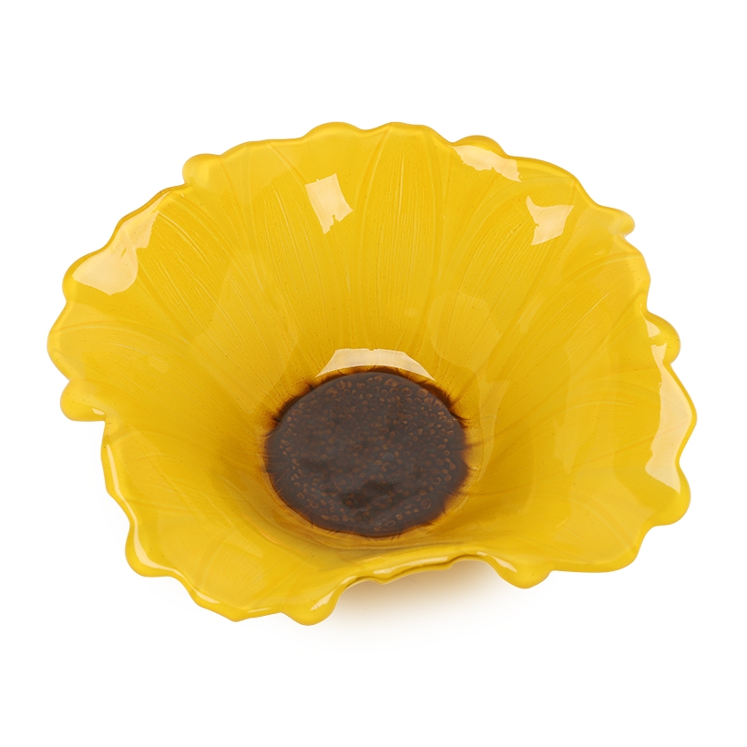 Bát thủy tinh màu vàng thả hoa, đựng hoa quả Walther-Glas: Susanna Sunflower-1202055