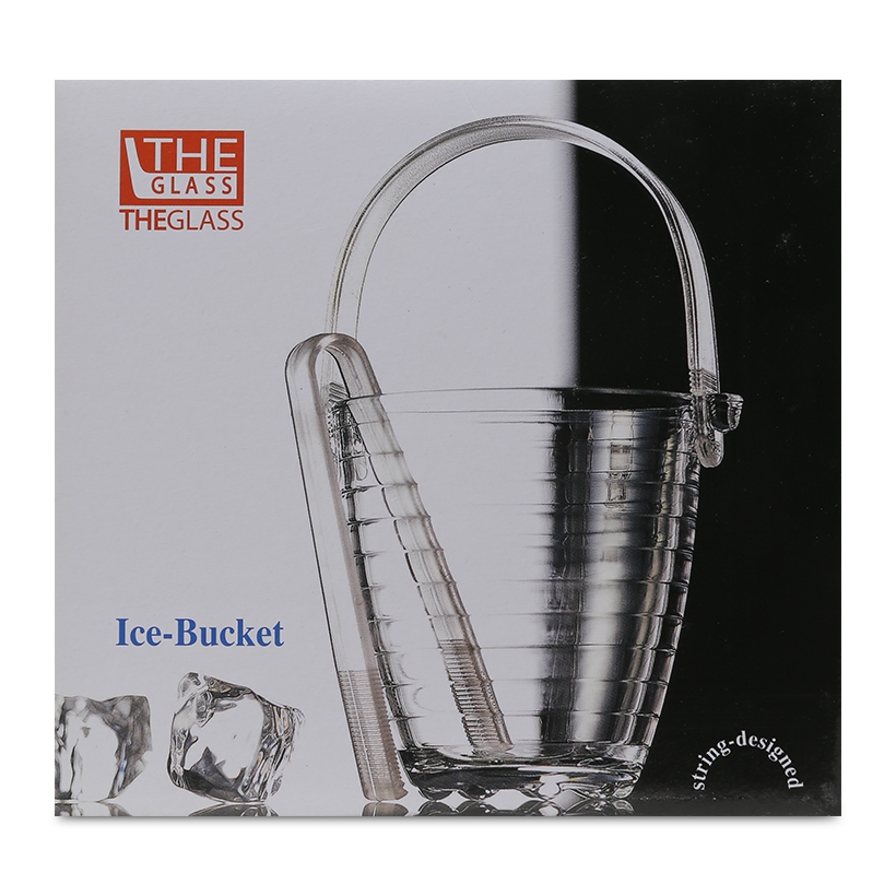 Xô đựng đá 840ml có gắp thủy tinh Hàn Quốc The Glass-P905