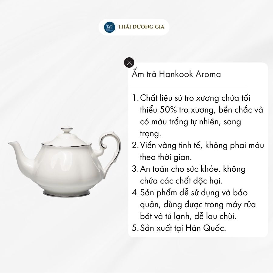 Hankook: Aroma Ấm trà 100cl kèm lọc trà inoc. Mã hàng 776567