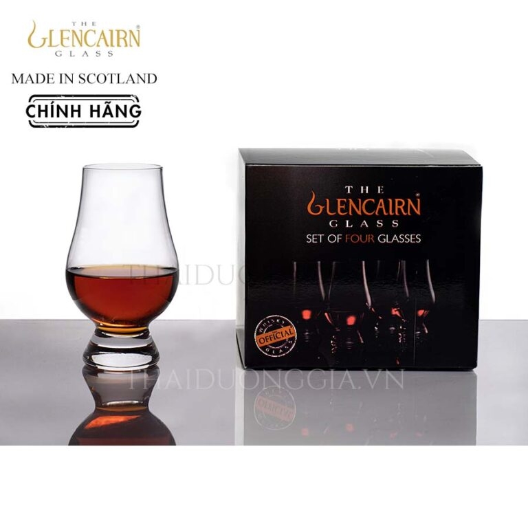 Bộ 4 ly uống rượu mạnh whisky cao cấp 200ml Glencairn Anh Quốc – Hộp tiêu chuẩn