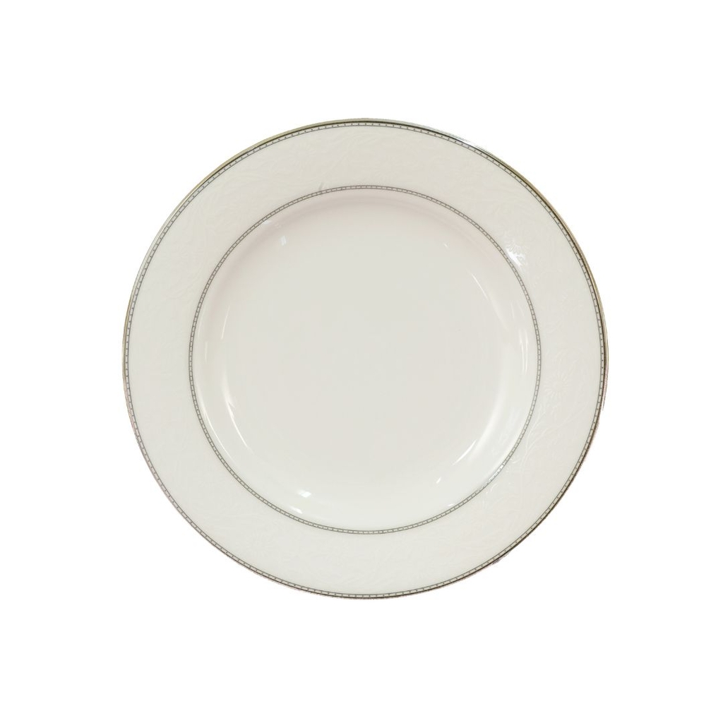 Bộ đồ ăn Silver White 2 viền bạc - 25 chi tiết sứ xương Hàn Quốc Haengnam 57951