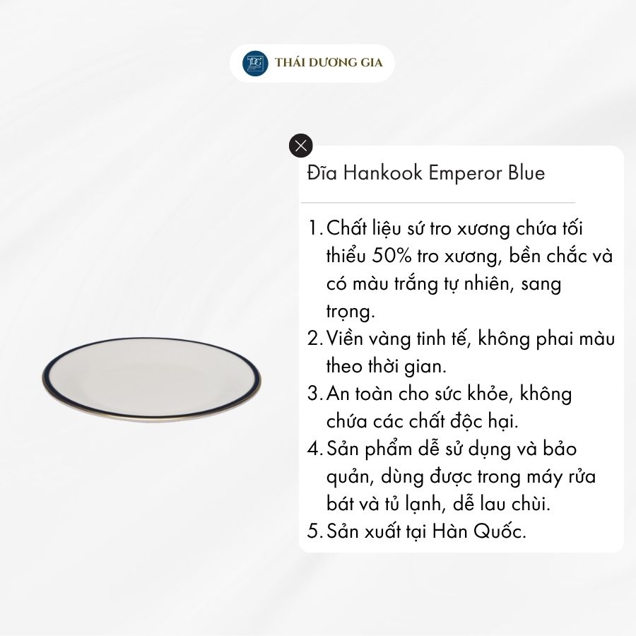 Hankook: Emperor Blue đĩa 17cm. Mã hàng 550129