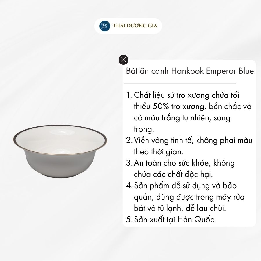 Hankook: Emperor Blue bát canh 26cm. Mã hàng 550174