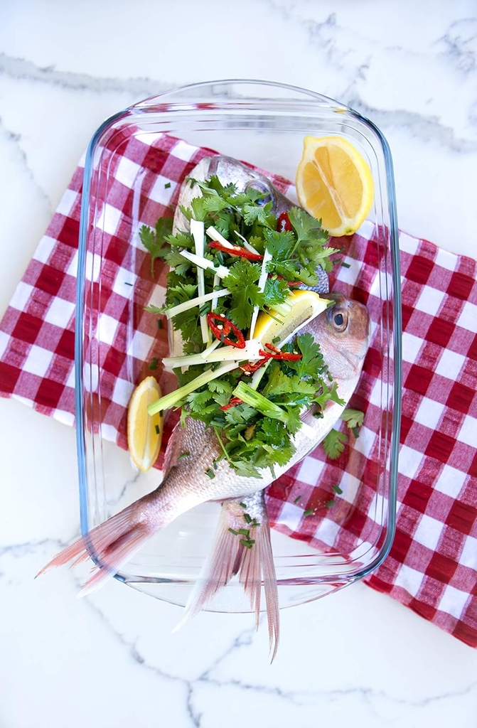 Bộ 3 cỡ khay thủy tinh vi sóng, lò nướng chữ nhật sản xuất tại Pháp Arcuisine