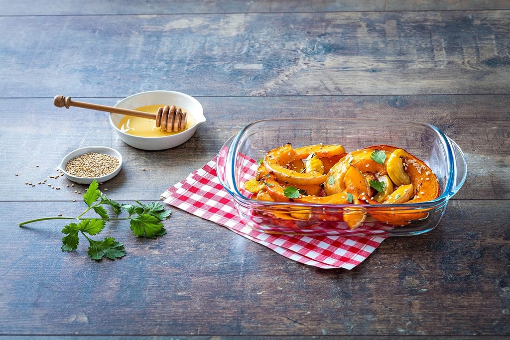 Bộ 3 cỡ khay thủy tinh vi sóng, lò nướng chữ nhật sản xuất tại Pháp Arcuisine