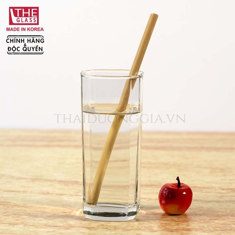 Bộ ly, cốc thủy tinh 6 chiếc  tinh cao vuông miệng 355ml Hàn Quốc The Glass-B144