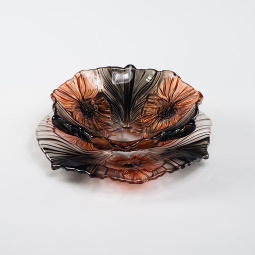 Bát thủy tinh màu nâu thả hoa, đựng hoa quả Walther-Glas: Miranda Africa