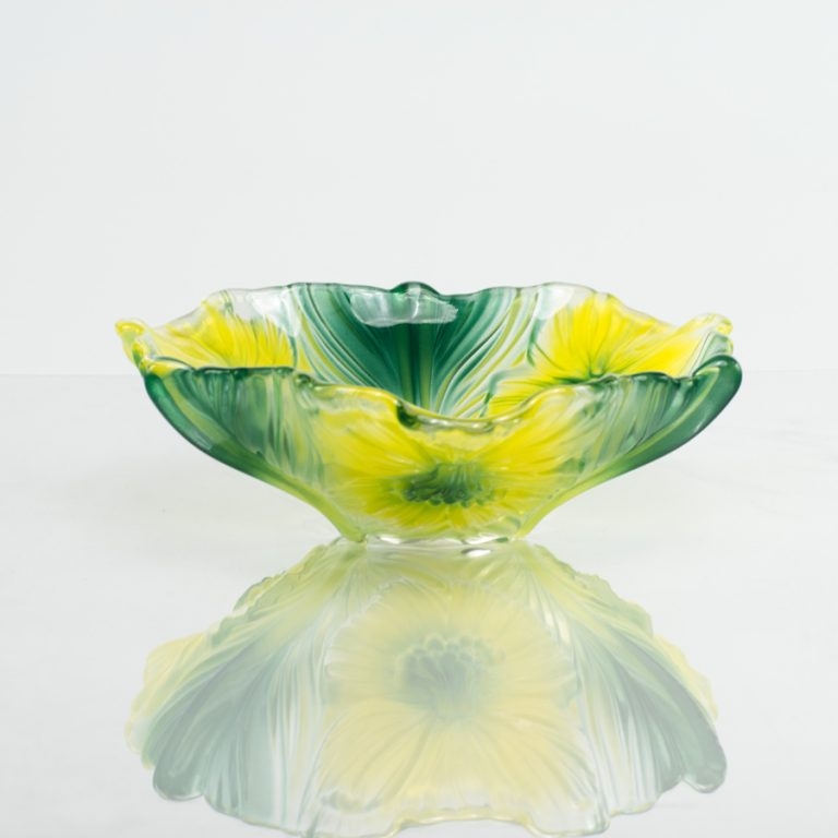 Bát thủy tinh màu xanh lá cây thả hoa, đựng hoa quả Walther-Glas: Miranda Jungle