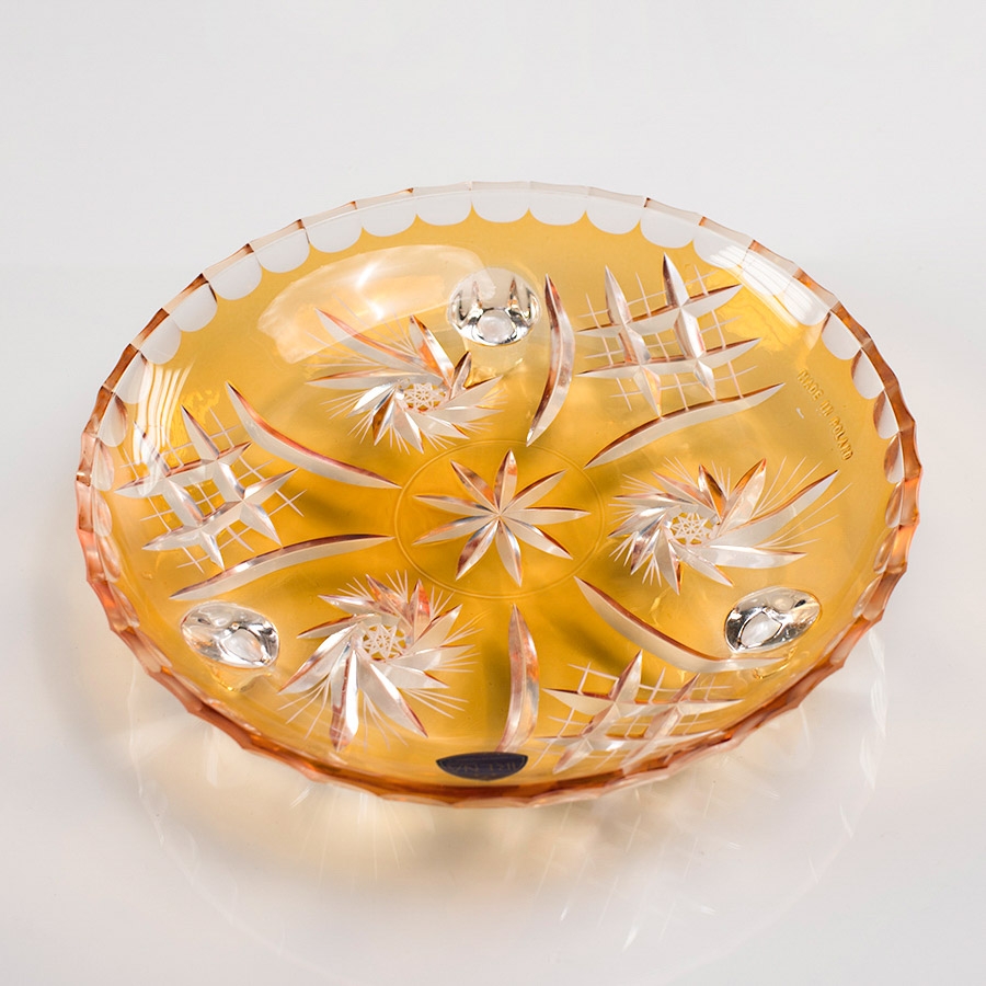 Đĩa pha lê không chì các màu bé 18cm Ba Lan Irena – Pinwheel