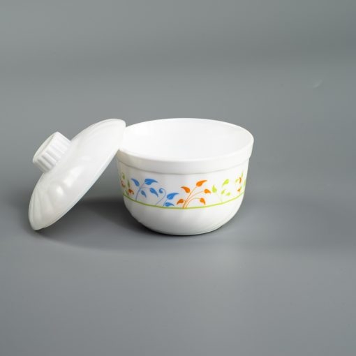 Bát đường có nắp 11cm Rak Glass – Fresh Leaves-3082