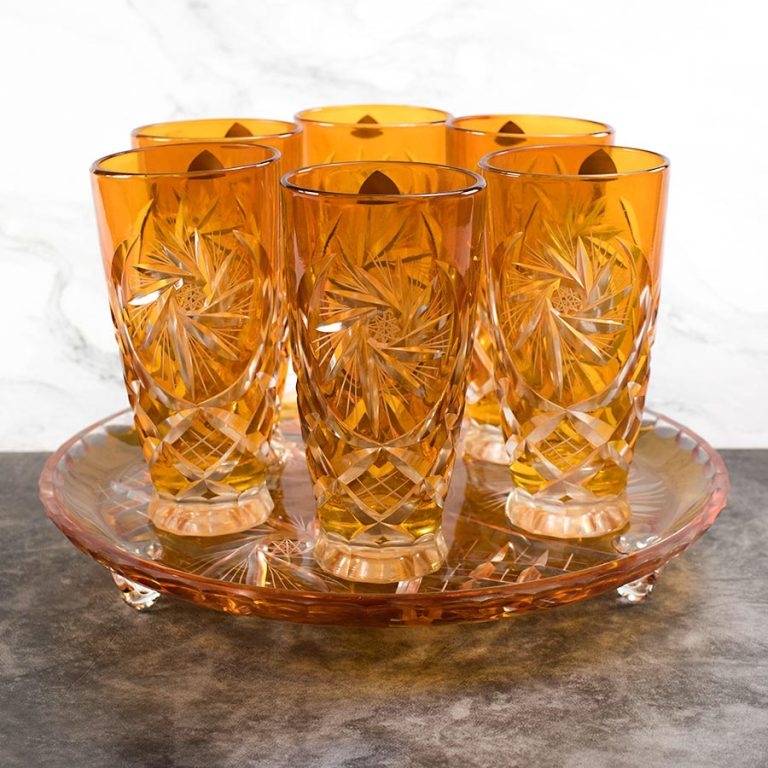 Bộ 6 cốc thủy tinh pha lê không chì 300ml Ba Lan Irena – Pinwheel