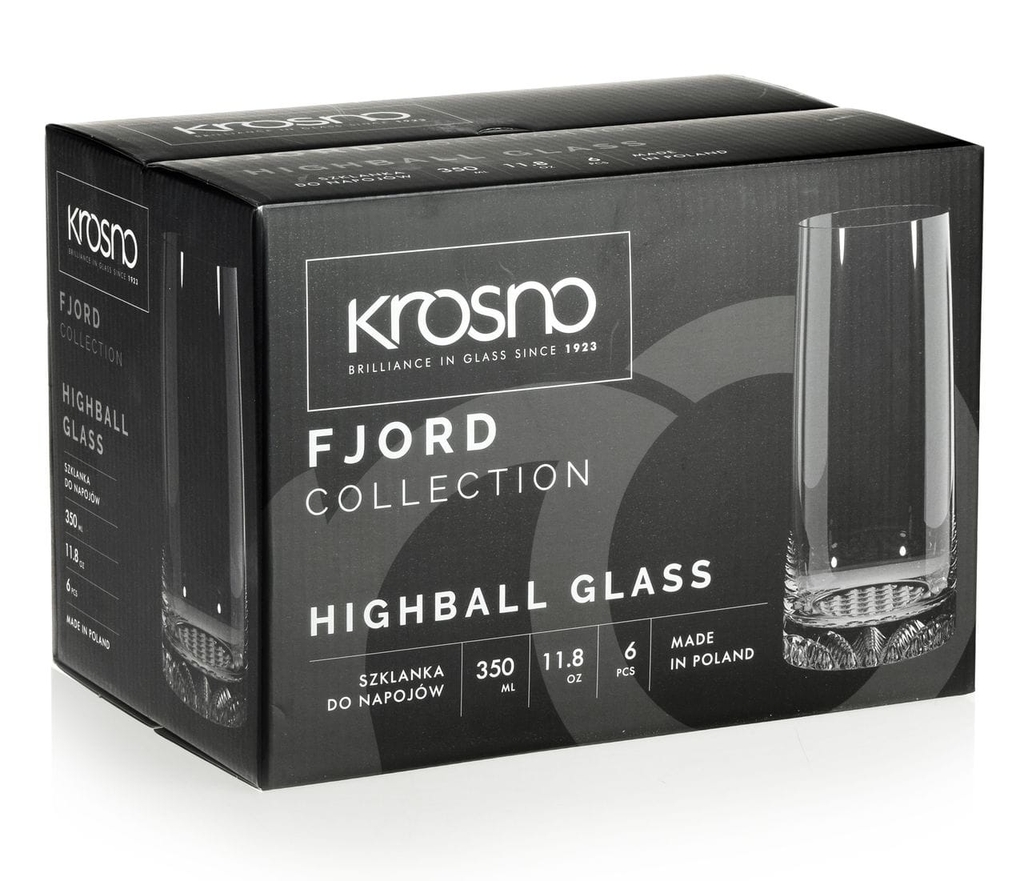 Bộ 6 cốc cao uống nước, sinh tố, cocktail 350ml sản xuất tại Ba Lan FJORD Krosno-898902