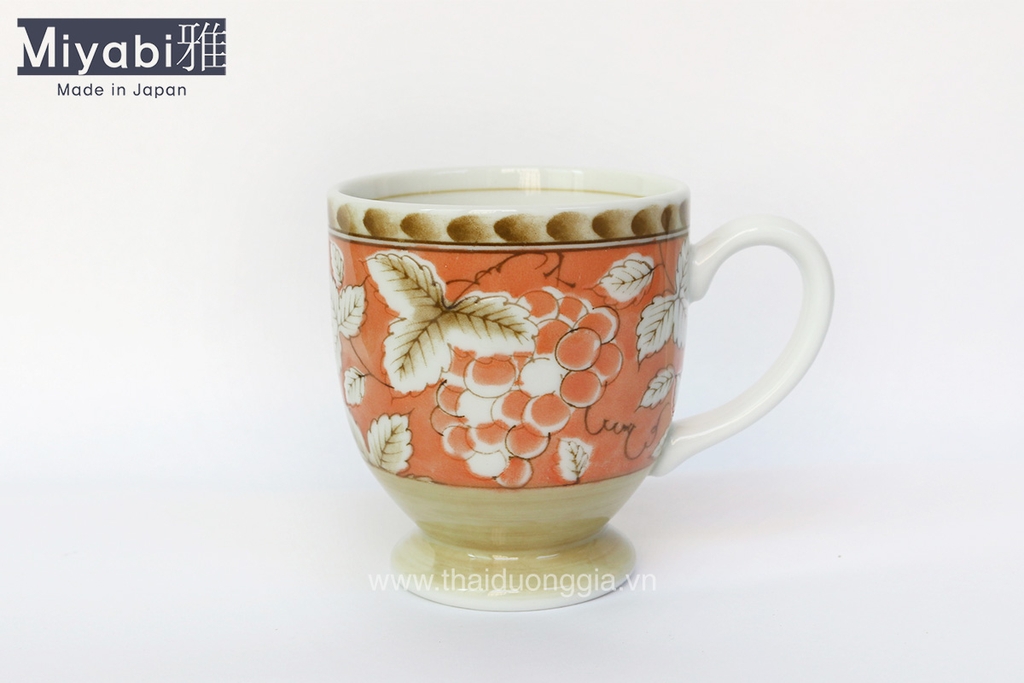 Bộ 5 ca sứ 300ml Nhật Bản Miyabi hoa văn The Rose
