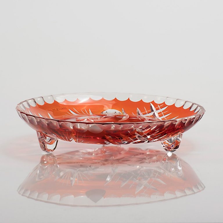 Đĩa pha lê không chì các màu bé 18cm Ba Lan Irena – Pinwheel