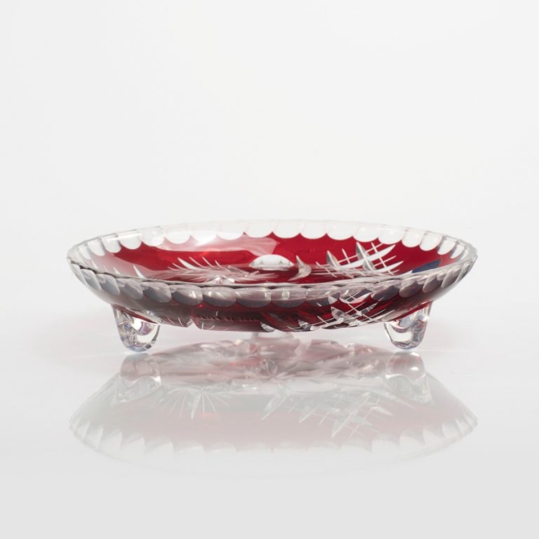 Đĩa pha lê không chì các màu bé 18cm Ba Lan Irena – Pinwheel